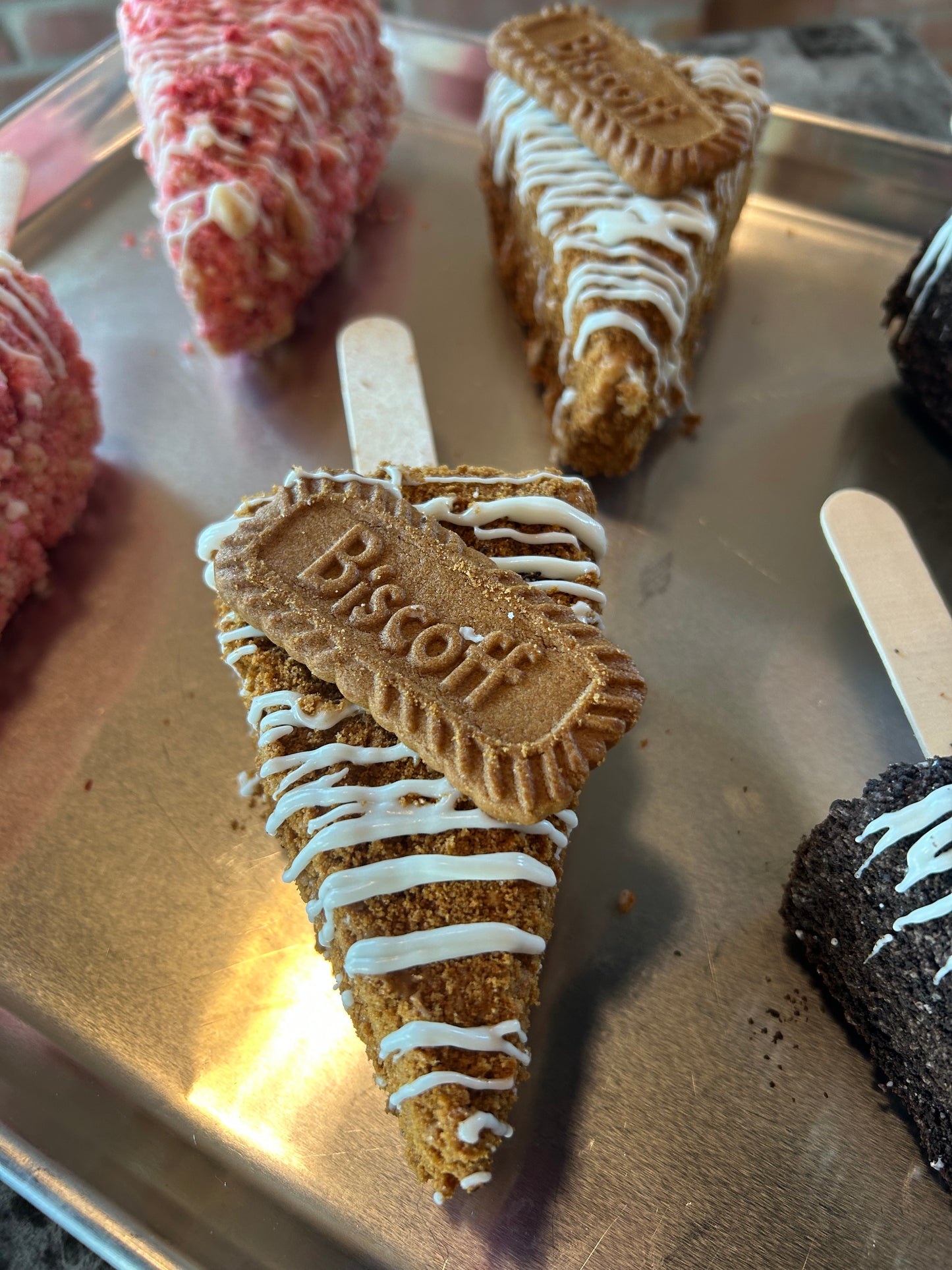 Kellys Biscoff Cookie Butter Chocolate Dipped Cheesecake
