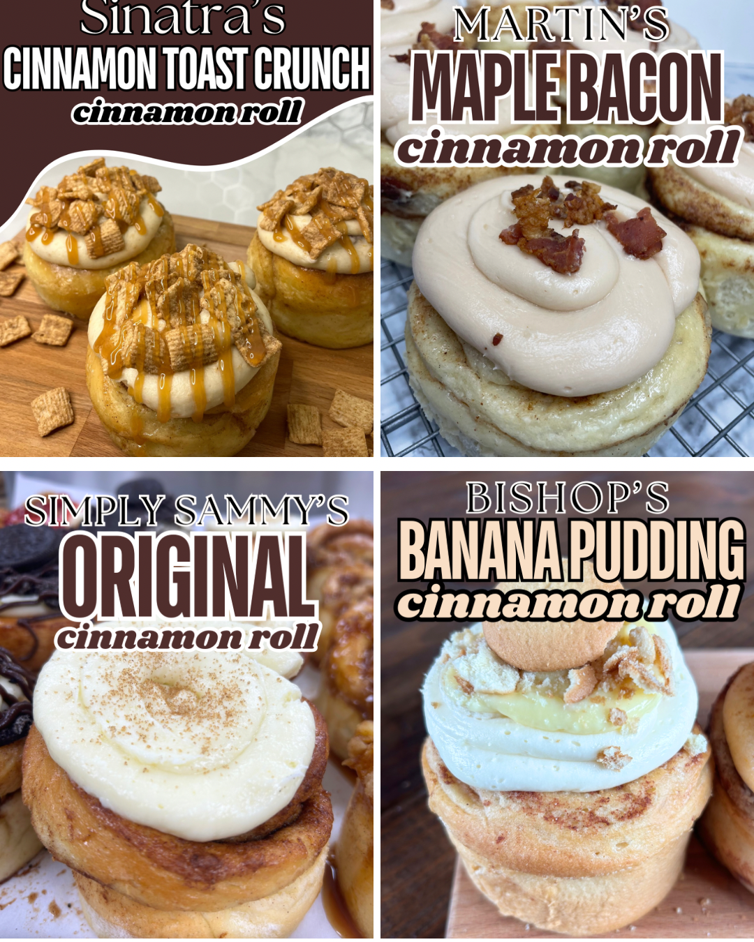 Dapper Four Pack Assorted Cinnamon Rolls