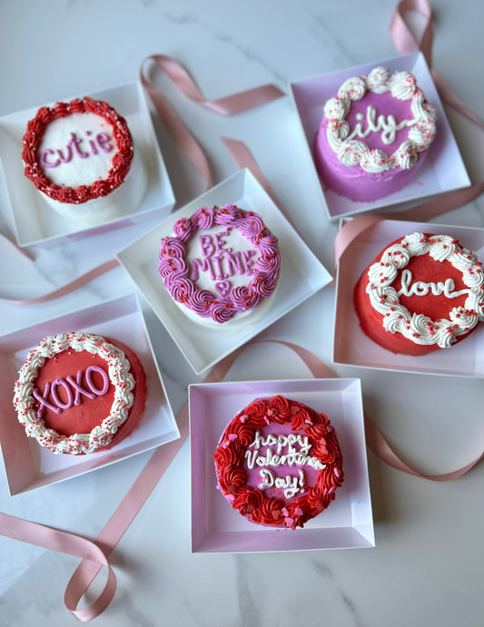 Valentines ❤️ Pink & Red Mini bento Cake