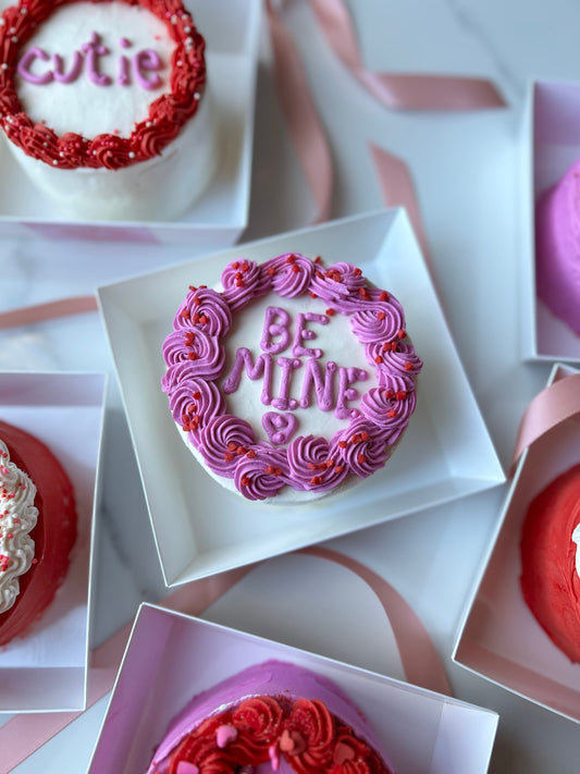 Valentine’s Pre-order ❤️White& pink Mini bento Cake
