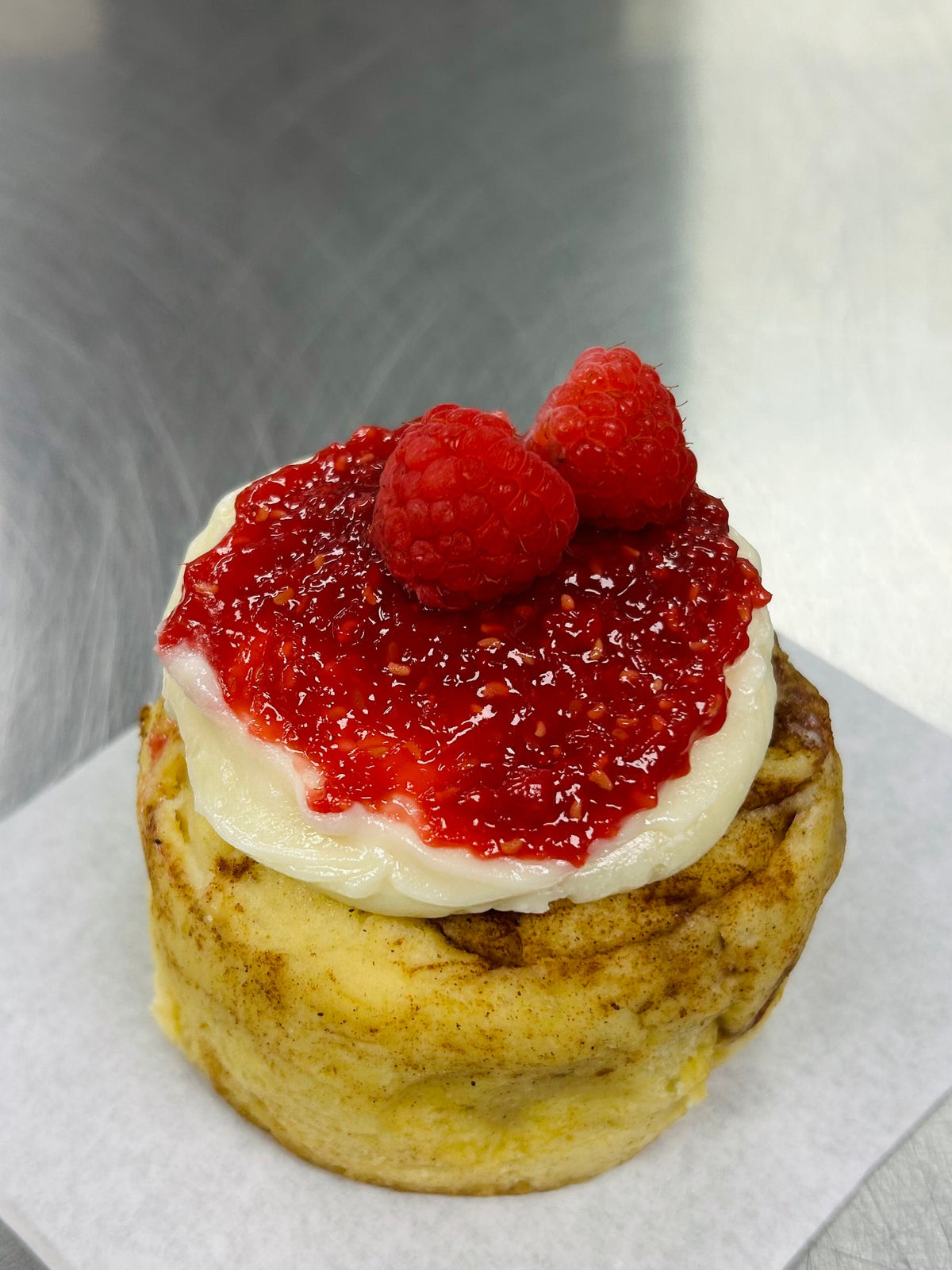 Ruby Roundhouses Raspberry Cinnamon Roll