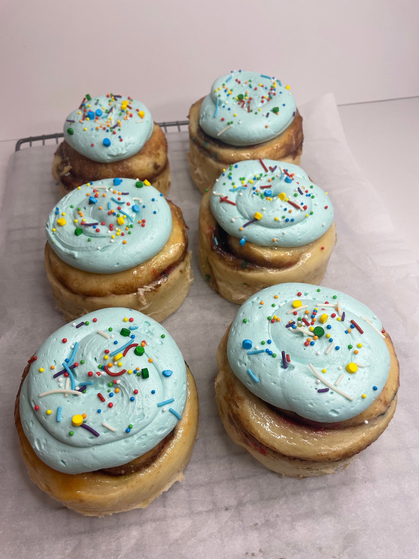 (SATURDAY ONLY) 1 of Liz’s Jumbo Birthday Cake Cinnamon Rolls