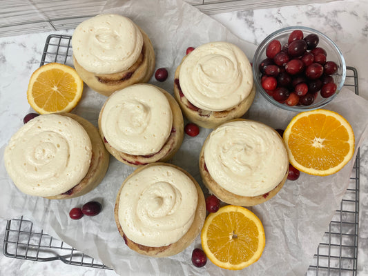 6 Cranberry Orange Cinnamon Rolls