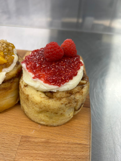 Ruby Roundhouses Raspberry Cinnamon Roll