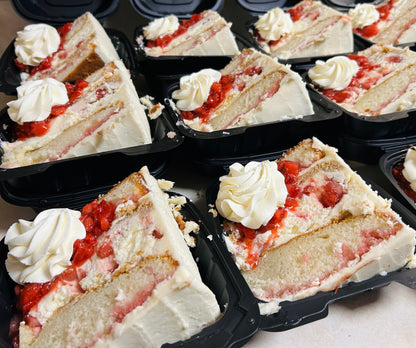 1 Slice of Strawberry Shortcake Cheesecake Cake Slice (Duo Dessert)