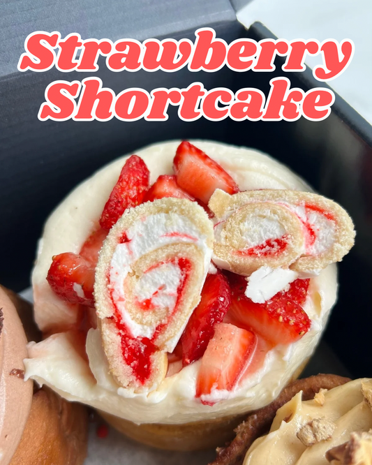 Jumbo Strawberry Shortcake Cinnamon Roll
