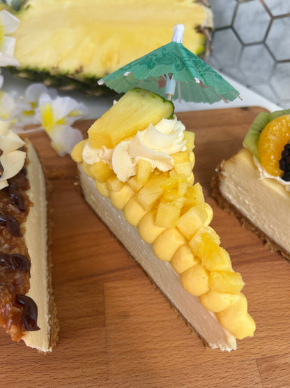 Pineapple Dole whip Cheesecake Slice
