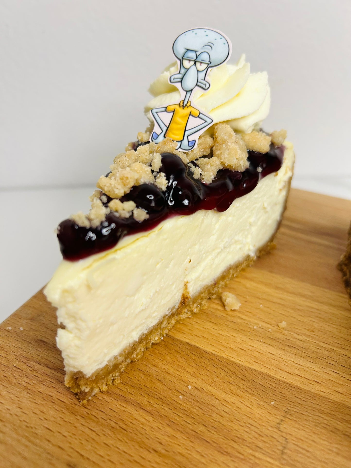 Squidward’s Blueberry Crumble Cheesecake