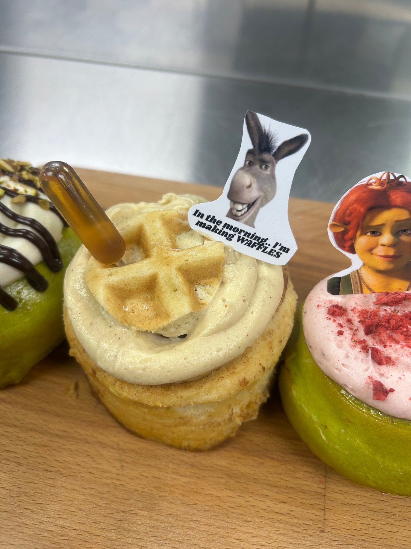 Donkeys Maple Waffle Cinnamon Roll