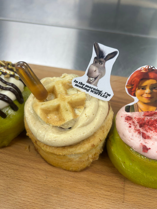 Donkeys Maple Waffle Cinnamon Roll