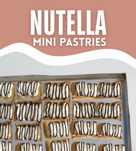 1 dozen Mini Puff pastries -Nutella & cream
