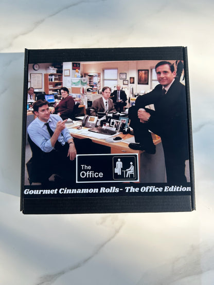 Limited Edition The Office 4 pack cinnamon roll box (Theme song playing box) Reusable and Rechargeable Module included