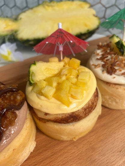 Pineapple Dole Whip Cinnamon Roll