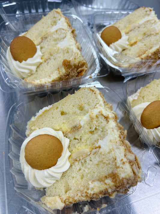 Available at our Kiosk 10am! 1 Banana Pudding Cake Slice
