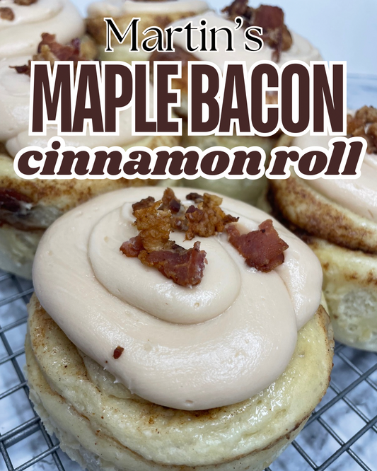 Dean Martin’s  Maple Bacon Jumbo Cinnamon Roll