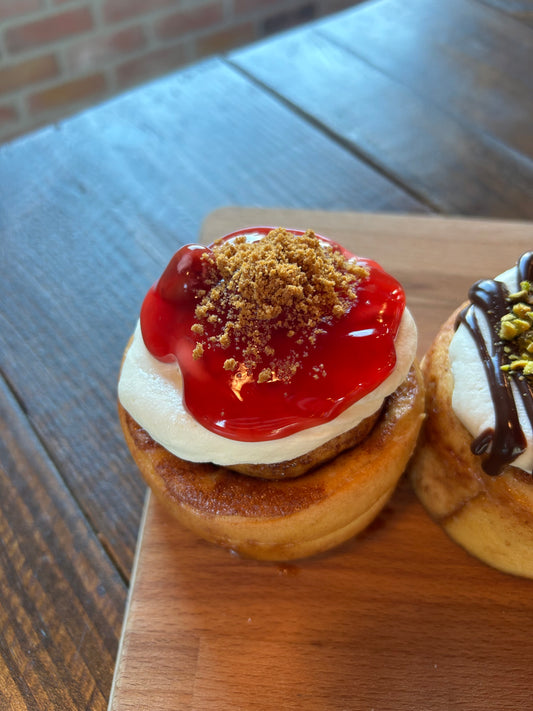Marios Cherry Cheesecake Cinnamon Roll