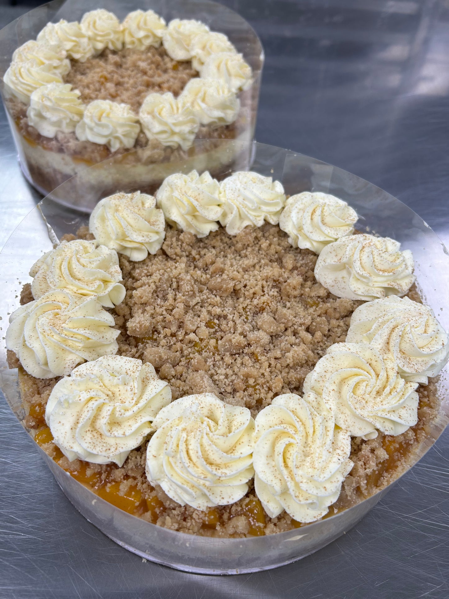 Whole Peach Cobbler Cheesecake