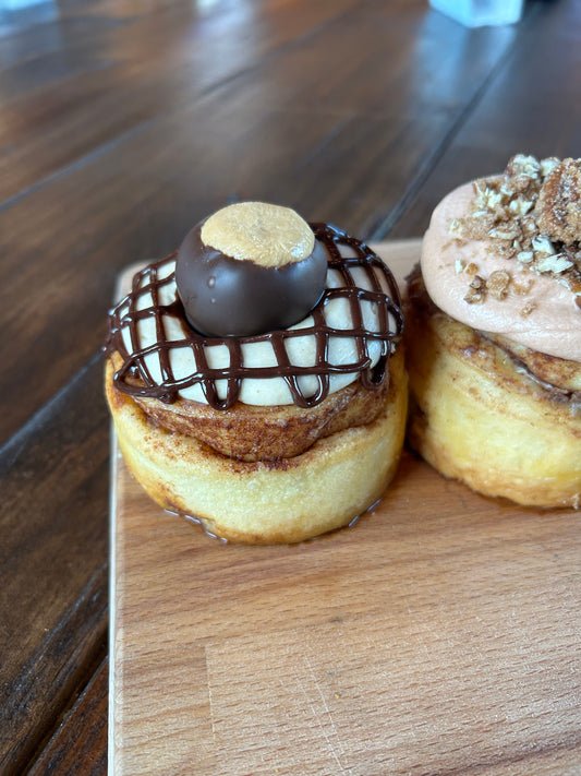 Doc Browns Peanut Butter Buckeye Cinnamon Roll