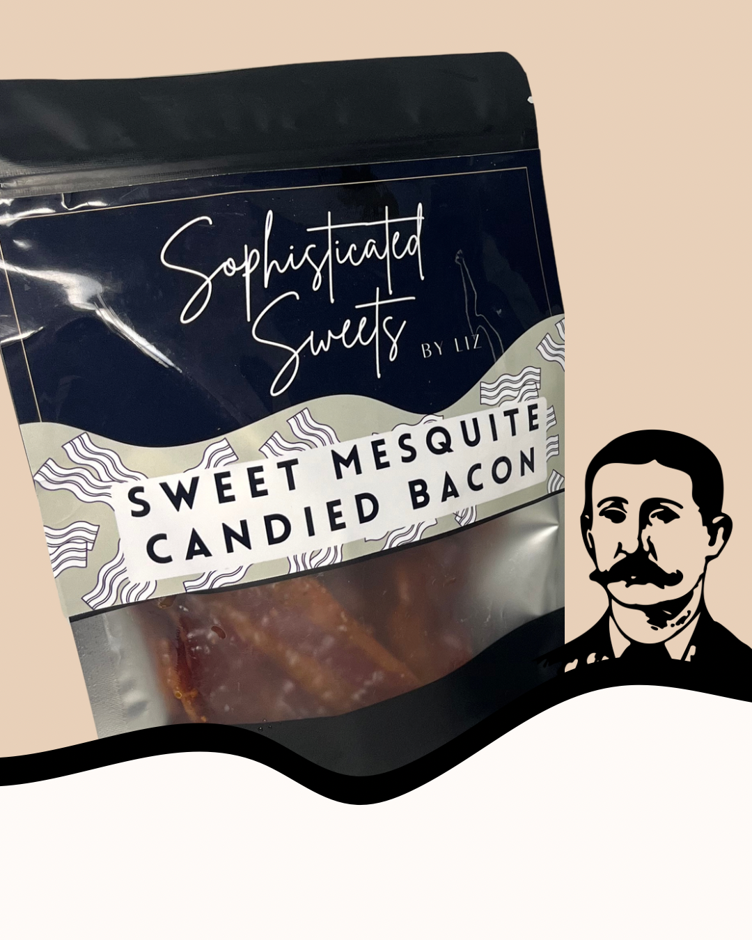 Sweet Mesquite Candied Bacon (3oz) (5 pieces)