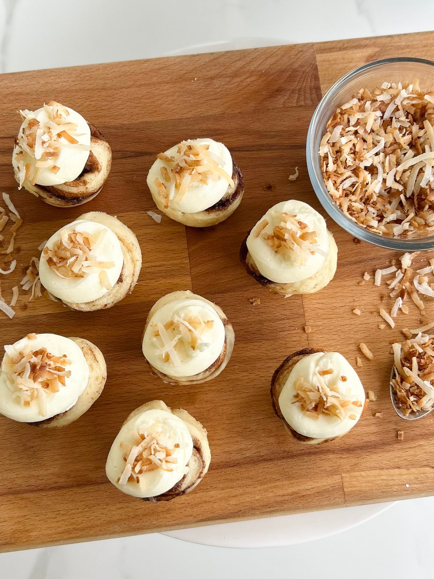 (SATURDAY PICK UP ONLY) One dozen COCONUT DREAM Mini Cinnamon rolls