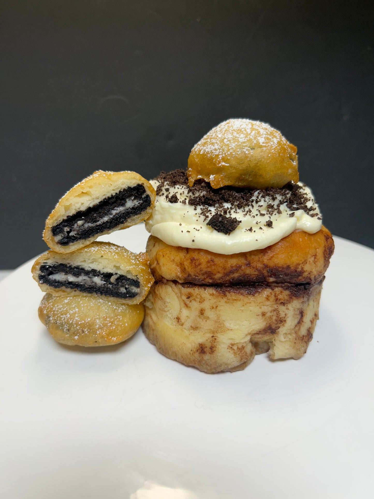 Fried Oreo Cinnamon Roll