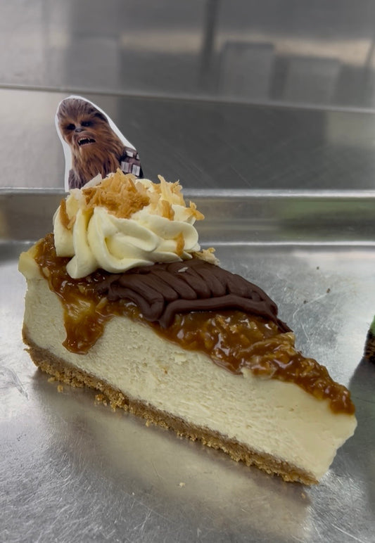 Chewbacca’s coconut caramel Cheesecake Slice
