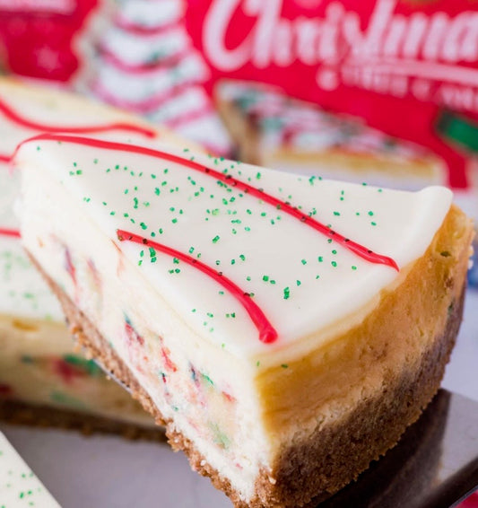 Christmas Tree Cheesecake Slice