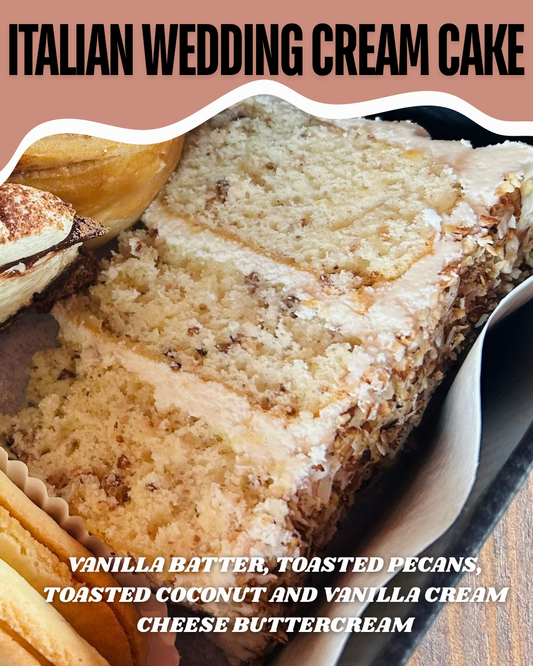 Italian Wedding Cream Cake Slice