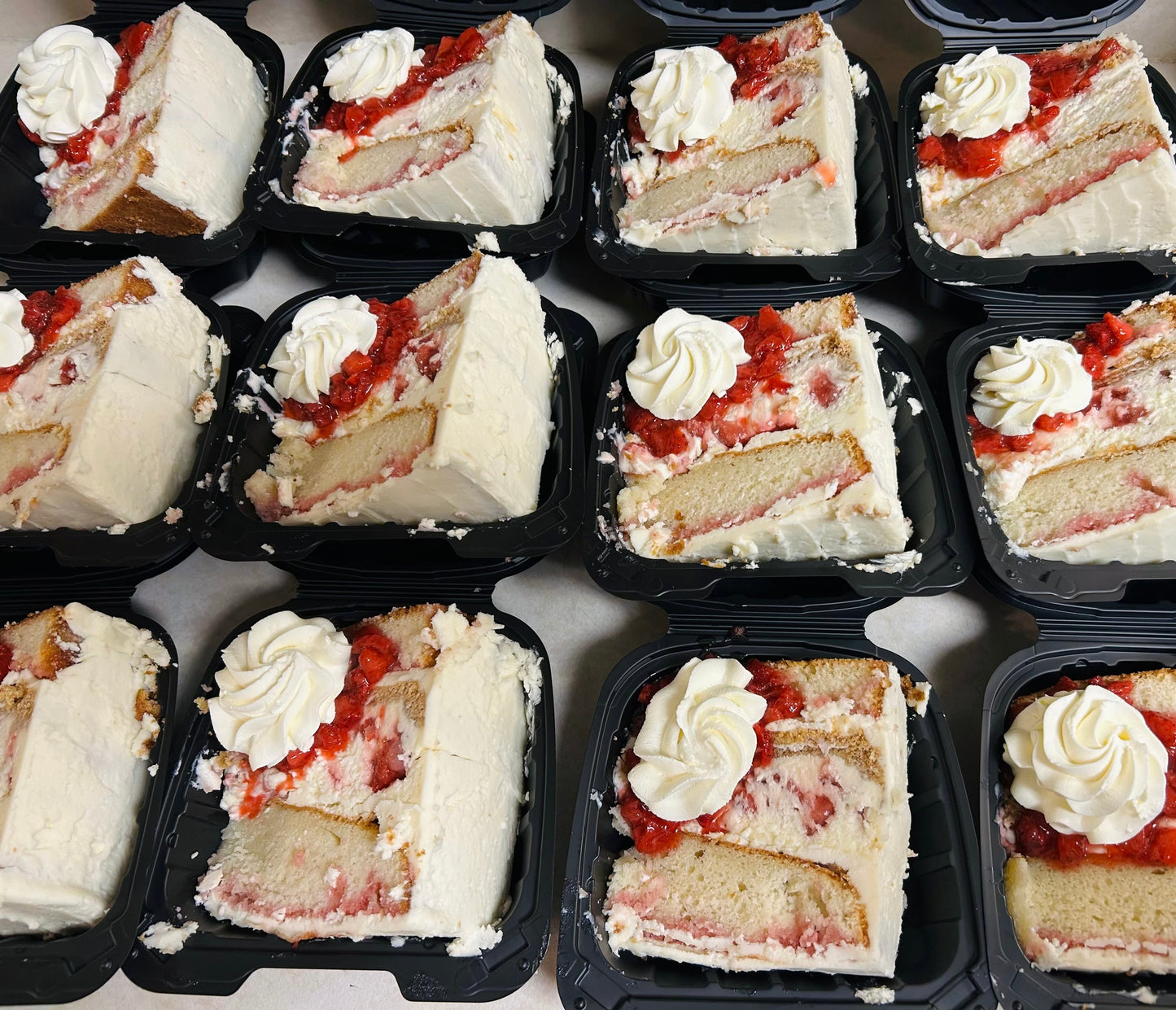 1 Slice of Strawberry Shortcake Cheesecake Cake Slice (Duo Dessert)