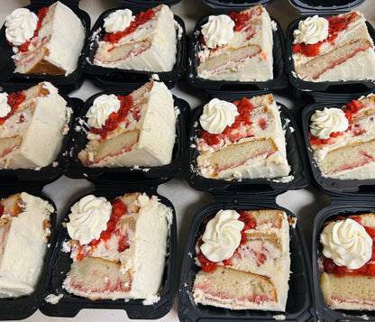 1 Slice of Strawberry Shortcake Cheesecake Cake Slice (Duo Dessert)