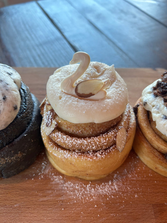 Elizabeth Swanns Almond Croissant Cinnamon Roll