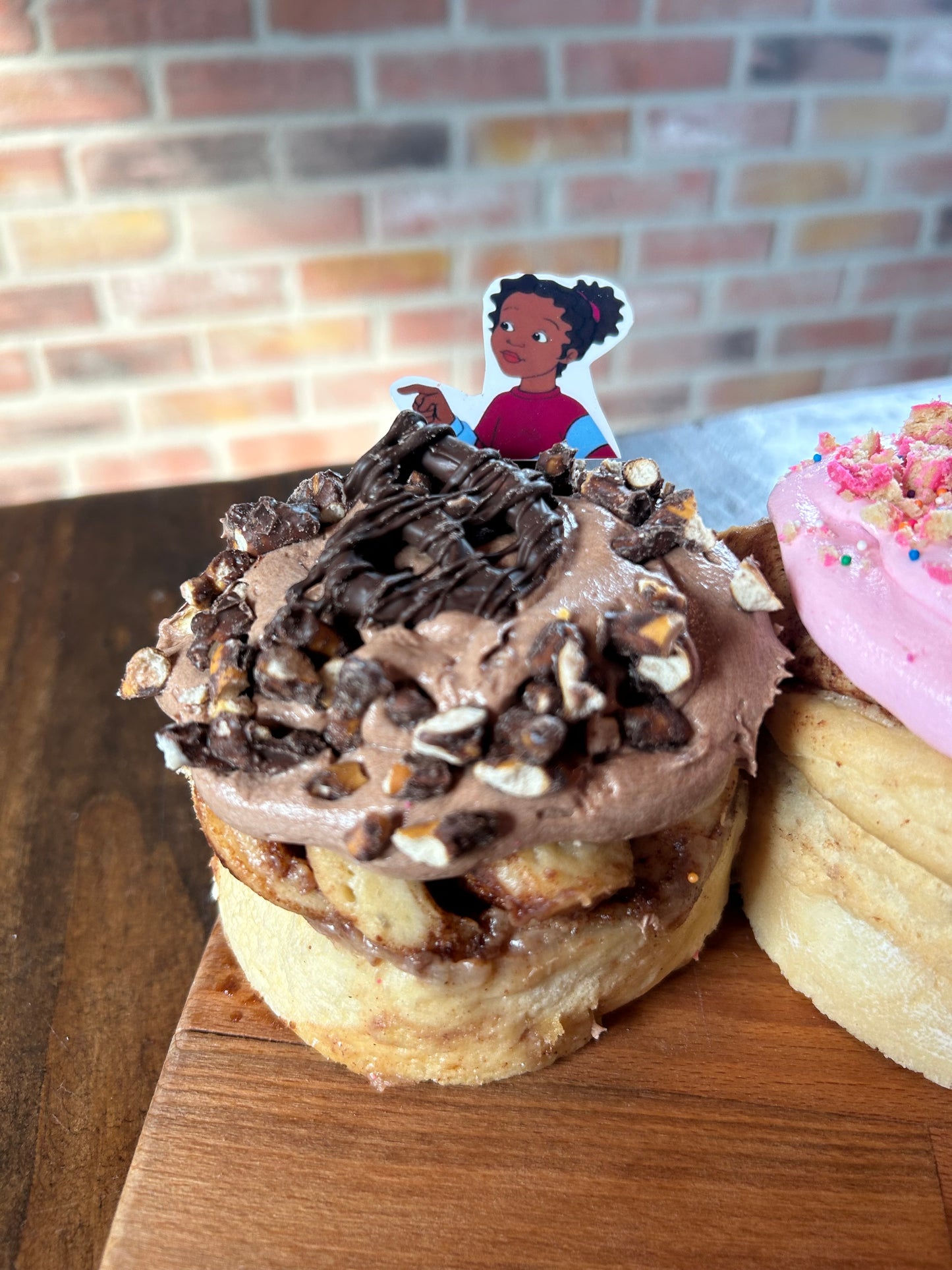 Keesha’s Chocolate Covered Pretzel Cinnamon Roll