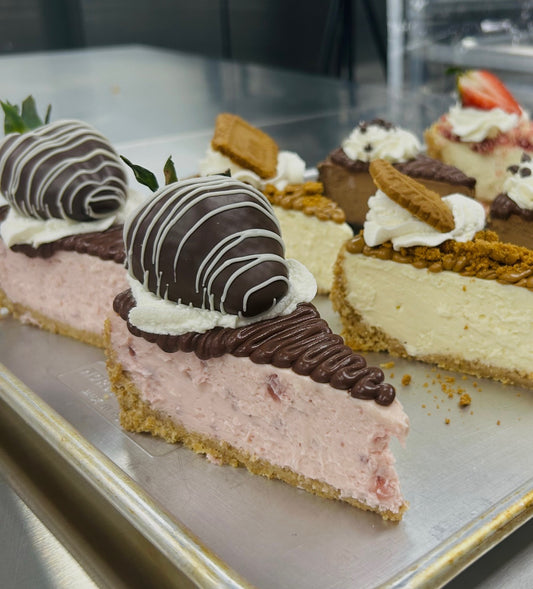 1 Chocolate Covered Strawberry Cheesecake Slice