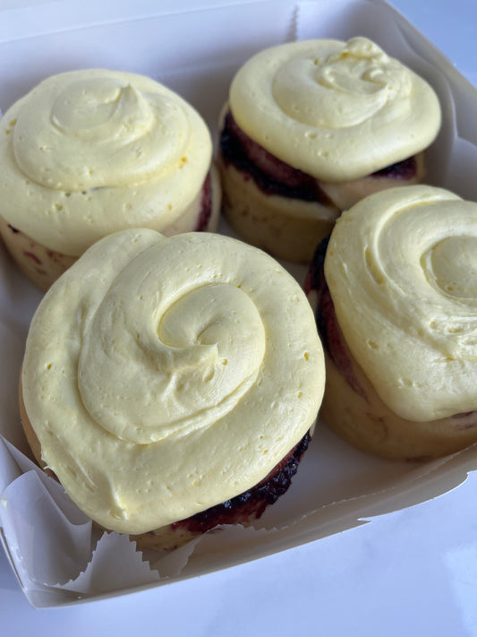 1 Jumbo Lemon Blueberry Cinnamon Roll