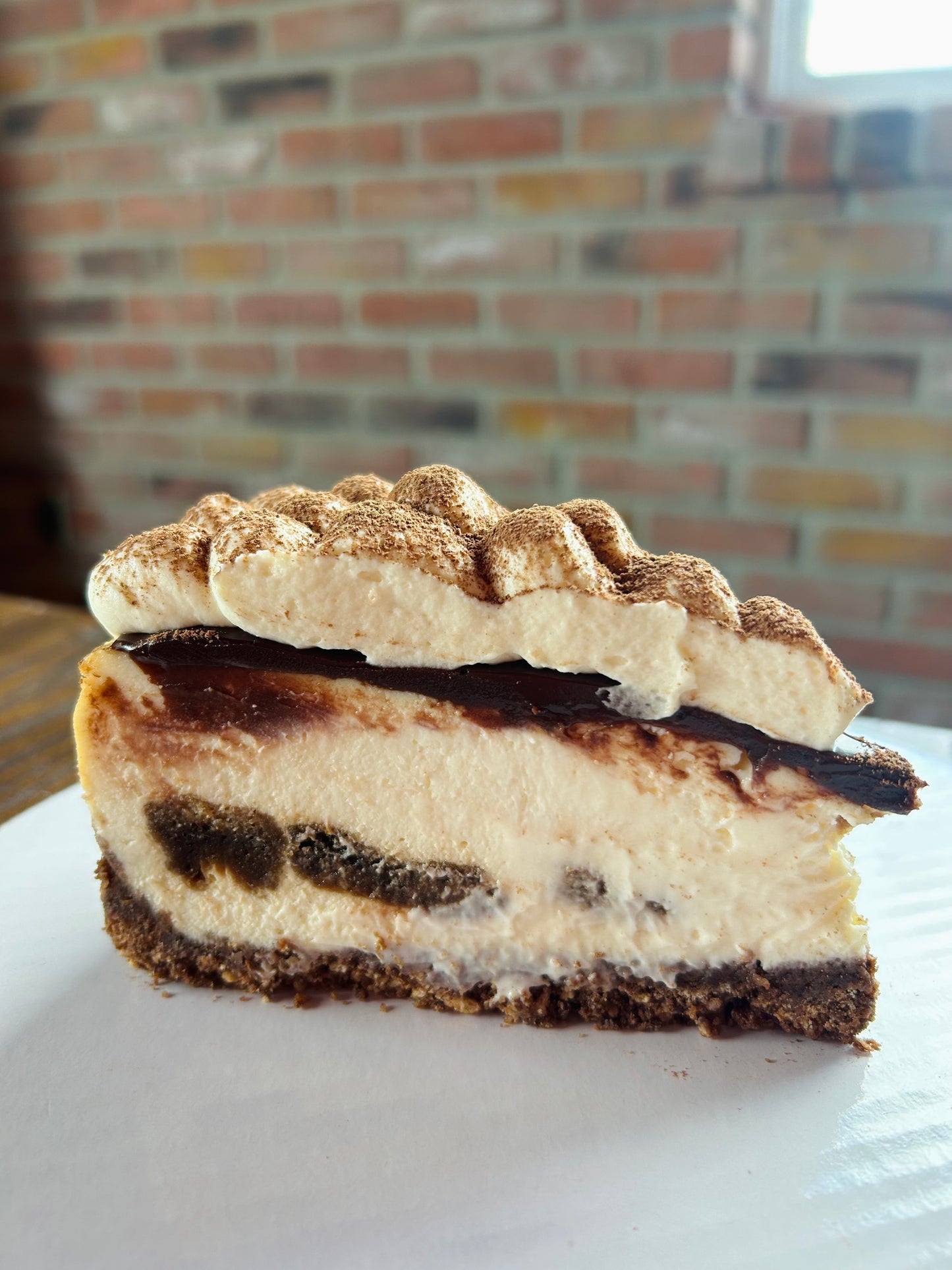 Tiramisu Cheesecake Slice