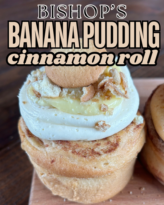 Bishops Banana Pudding Jumbo Cinnamon Roll