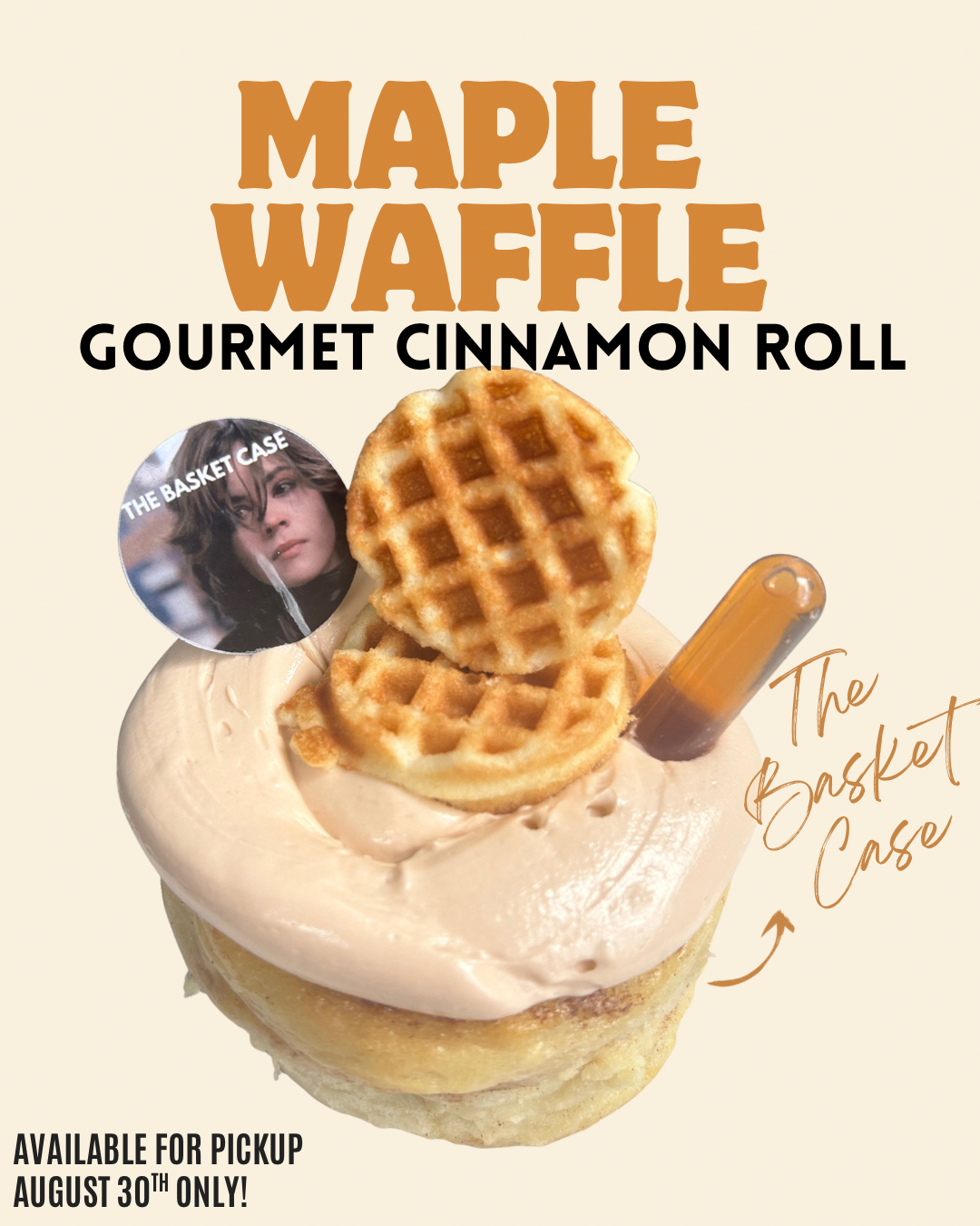 The Basket Case- Maple Waffle Cinnamon Roll