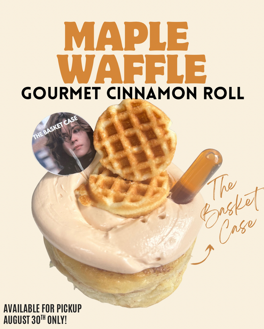 The Basket Case- Maple Waffle Cinnamon Roll