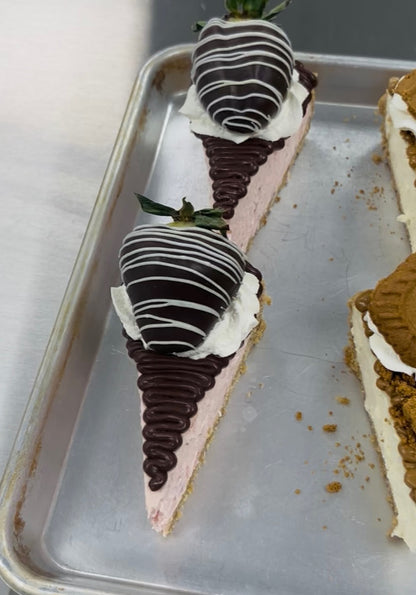 1 Chocolate Covered Strawberry Cheesecake Slice