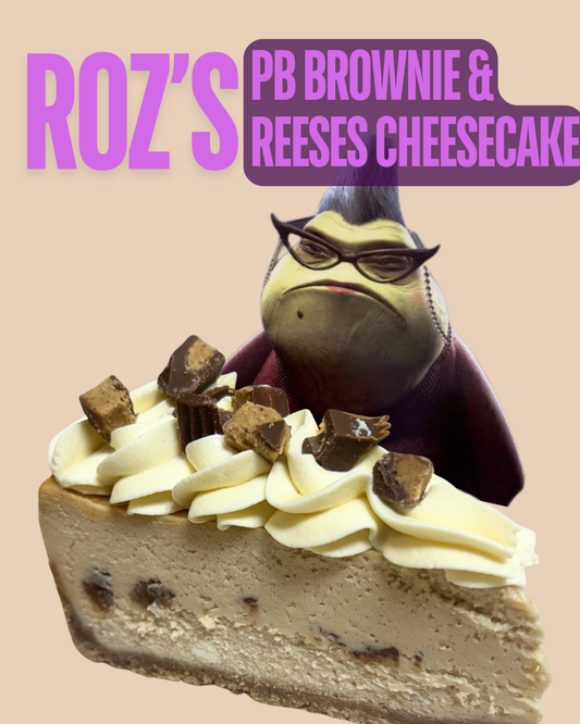 Roz’s Reese’s Peanut Butter Brownie Cheesecake Slice