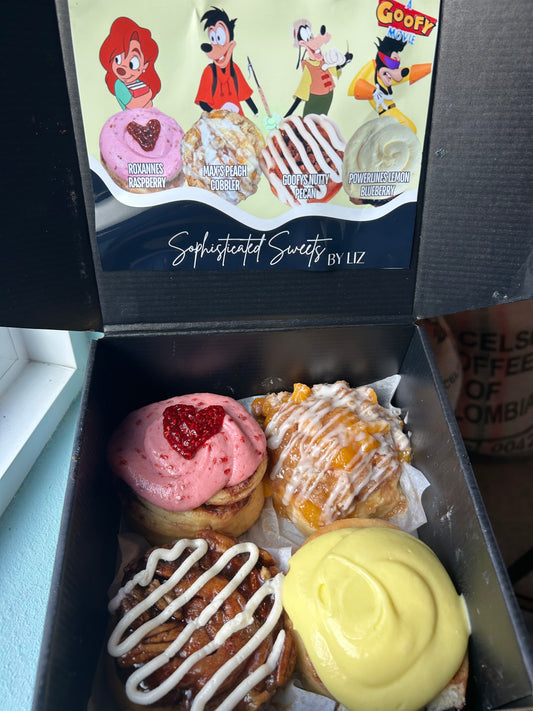Goofy’s Assorted 4 pack box of cinnamon Rolls