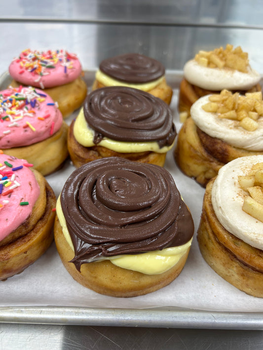 Thursday• Boston Cream Donut Cinnamon Roll- Freshly baked gourmet cinnamon roll