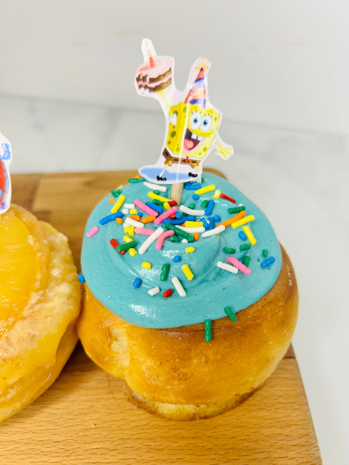SpongeBobs Birthday Cake Cinnamon Roll