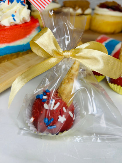Patriotic Cookie Butter Cake Pops