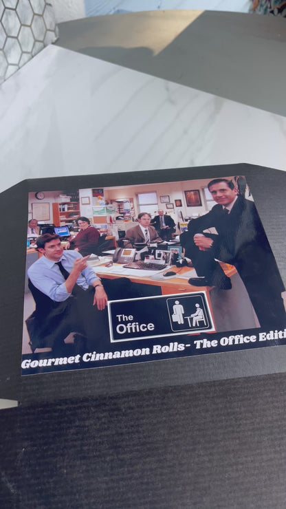 Limited Edition The Office 4 pack cinnamon roll box (Theme song playing box) Reusable and Rechargeable Module included